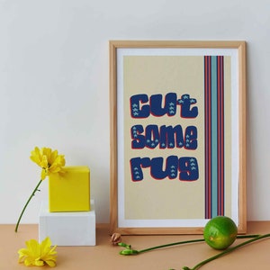 Cut Some Rug Print | Indie Rock Wall Art | Music Lyrics Print | Indie Rock | 90s Music | Concert Gig Poster | Home Decor | A6 A5 A4 A3 A2 A1
