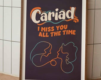 Cariad Print | The Royston Club Wall Art | Indie Music Home Décor | Wales | Lyric Print | Gig Poster | Concert Poster