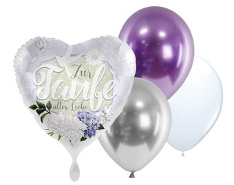 Taufe "Blüten" - Dekoration oder Geschenk - Ballons - Party - Ballongirlande - Set zur Dekoration