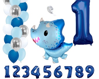 Partykarton "Baby Dino" - Kindergeburtstag - Partydeko - Ballons - Party - Ballongirlande - Geburtstag - Kinder - Set - Dinoparty