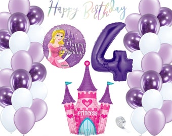 Partykarton "Prinzessin Violett" - Kindergeburtstag - Partydeko - Ballons - Party - Ballongirlande - Geburtstag - Kinder