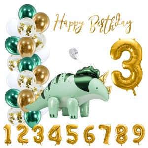 Partykarton "Triceratops" - Kindergeburtstag - Partydeko - Ballons - Party - Ballongirlande - Geburtstag - Kinder - Set - Dino - Dinosaurier