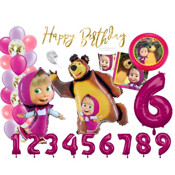 Masha and The Bear Tableware Party Treat Tubs x8 Child Pink Purple Blue Masha and The Bear Tableware Party Treat Tubs x8 Child Pink Purple Blue
