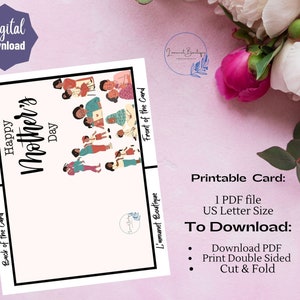 Printable Mother's Day Greeting Card Instant Download 5x7 Inch Card for ...