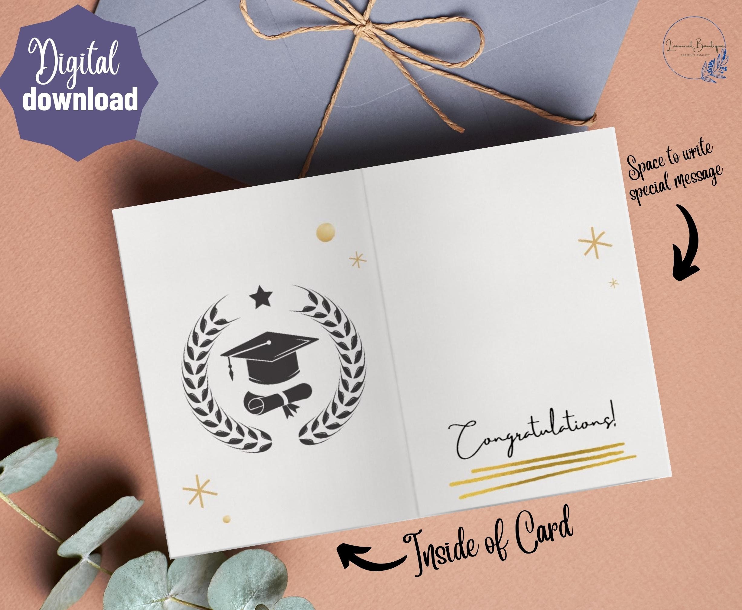 Printable Graduation Greeting Card Instant Download 5x7 Inch Card for ...