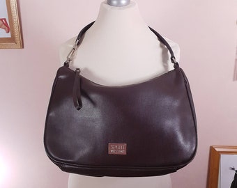 Vintage Missoni Brown Leather Shoulder Bag Handbag