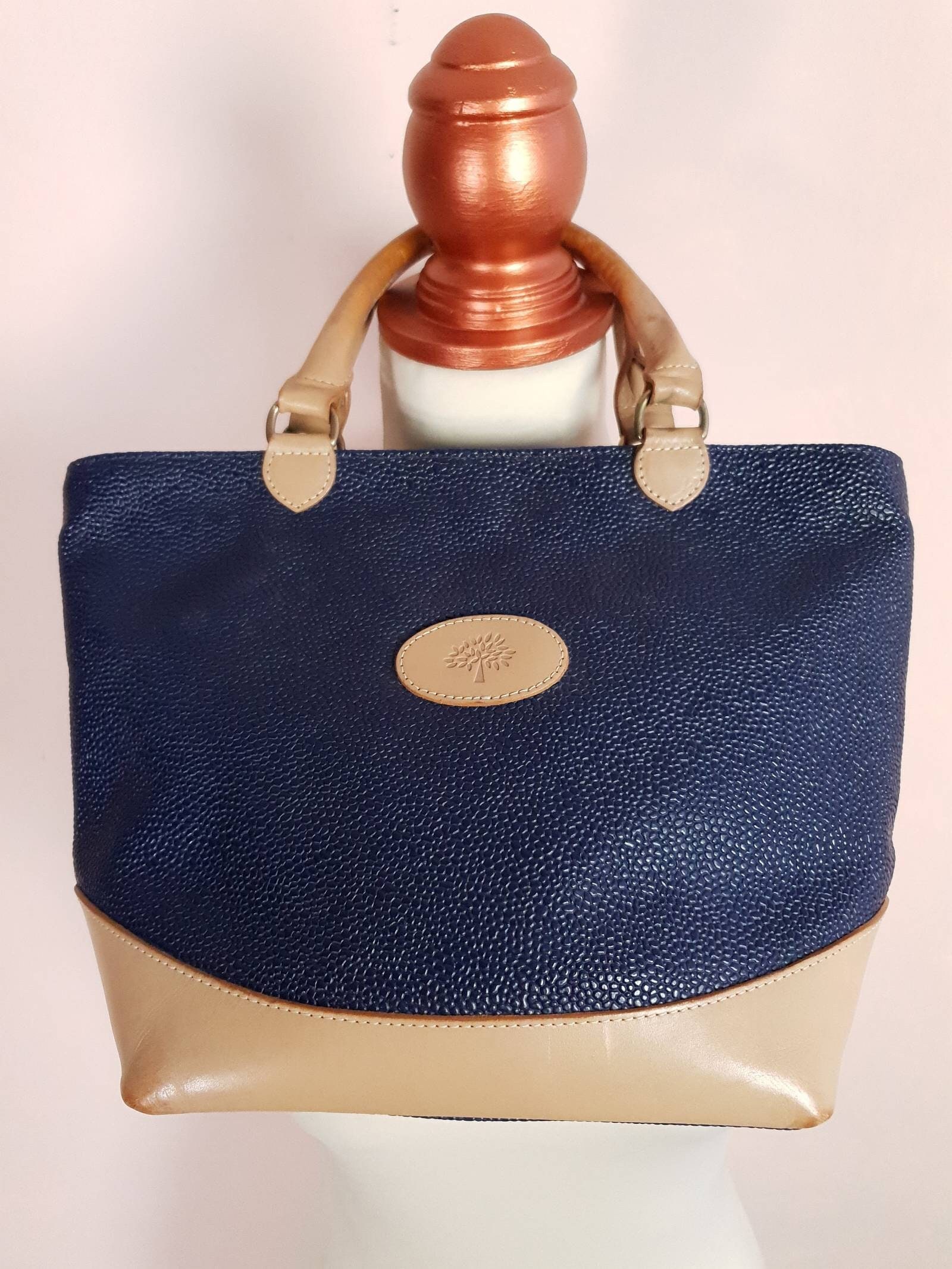 Navy mulberry bag sale