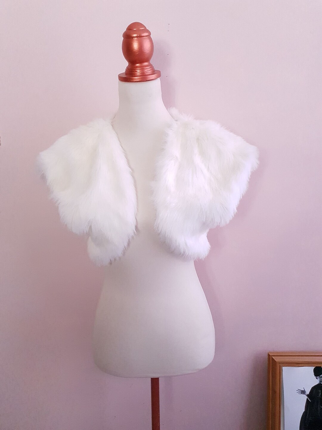 Bolero White Fur Short Jacket Ladies White Cropped Bolero Fox Fur