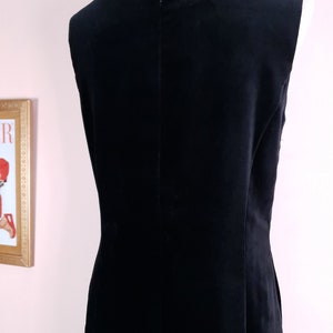 1990S Vintage Laura Ashley Black Velvet Embroidered Dress Size 12/14 image 9