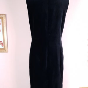 1990S Vintage Laura Ashley Black Velvet Embroidered Dress Size 12/14 image 8