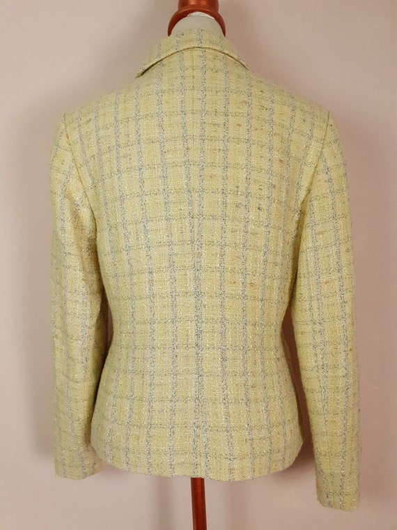 Vintage Laura Ashley Yellow Check Jacket - Size 14 - image 10