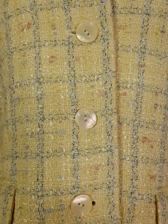 Vintage Laura Ashley Yellow Check Jacket - Size 14 - image 4