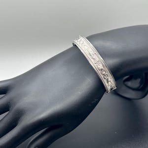 Vintage signiertes silberfarbenes Sterling Silber-Armband