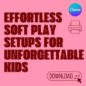 Soft Play Mockup Bundle | Kids Party Backdrops and Props for Event Planners | Canva & Cricut Ready