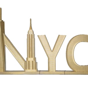 NYC 3D ZEICHEN - New York City Wohndekor Wandkunst - Farboptionen - Personalisierte individuelle Geschenke für Sie, Ihn, Geburtstag, besten Freund, Einweihungsparty