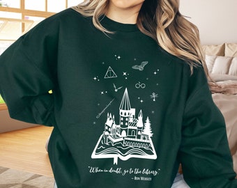 Potter Sweatshirt: Buchliebhaber Geschenk, Unisex Zauberei Sweatshirt