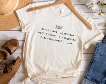 Caviar and Cigarettes Graphic Tee - Queen Crown Unisex Shirt