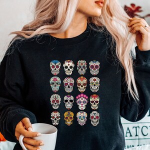 HALLOWEEN Sweatshirt, Day of the Dead, Dia De Los Muertos, Fall sweatshirt, Autumn, Unisex Heavy Blend Crewneck Sweatshirt