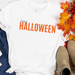 HALLOWEEN T-Shirt | FALL | Autumn | Costume | Spooky Season | Party | Skeleton | Cozy | Women | October | Pumpkin | Jersey Short Sleeve Tee