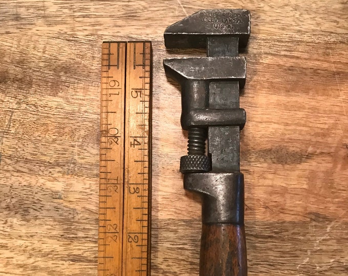 Antique Monkey Wrench by Lamson & Session 6 1/2 Made in Cleveland Ohio, Wood Handled Etsy