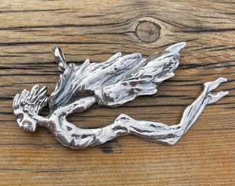 Icarus 925 Sterling Silver Pendant Handmade Gift Greek Mythology Necklace Fantastic God Goddess Festival jewellery