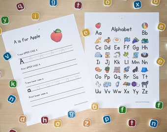 Alphabet Workbook (250 Pages) Low Prep, Printer Ink Friendly