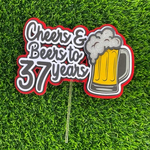 Cheers and Beers 3D Cake Topper