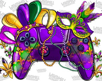 Mardi Gras gamer png sublimation design download, Happy Mardi Gras png, Mardi Gras carnival png,Sublimation designs download,Mardi Gras png