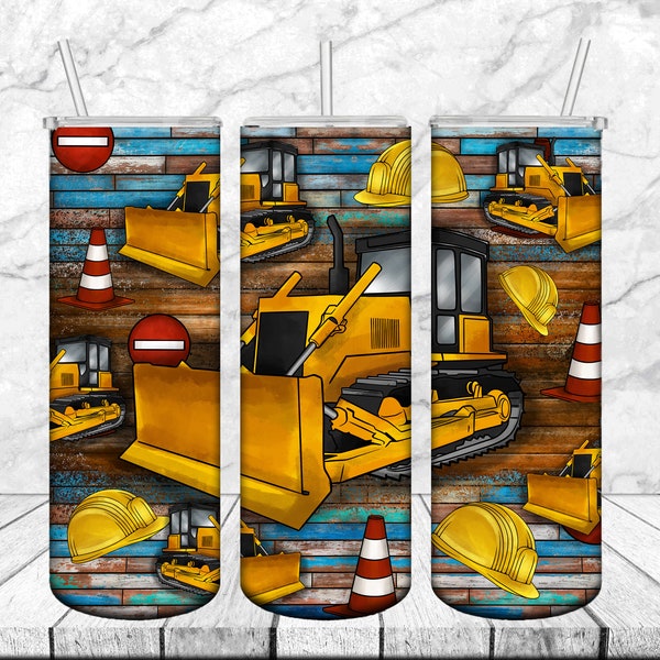 Bulldozer 20oz Tumbler Png Sublimation Design, 20Oz Skinny Tumbler Png, Bulldozer Tumbler Png, Kids Car Tumbler Png Downloads,Bulldozer png