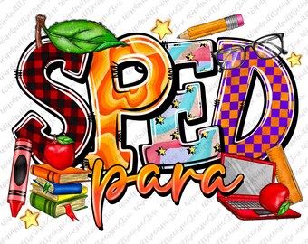 Sped Special Education Para png, Western PNG, School Png, Teacher png, Pencil png, Sublimation Design, Digital Download, Western