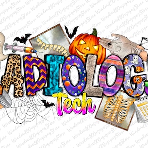 Halloween Radiology Tech Png,Radiologist Png, Spooky Rad Tech Png, Xray Tech Halloween Sublimation Png,Radiology Crew Png Sublimation Design