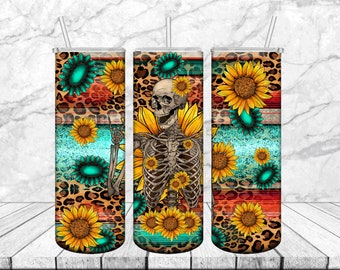 Western Skeleton Tumbler Design,Western Design,Skeleton Sublimation Designs Downloads- Skinny 20oz,Western PNG,Skeleton 20oz Tumbler Design