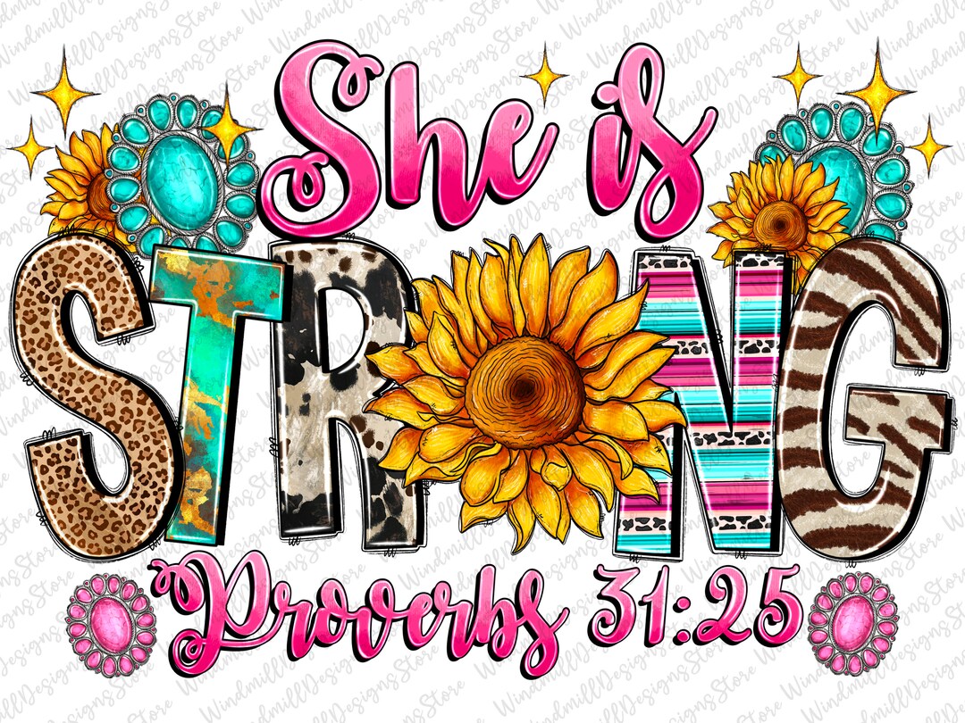 Sie ist stark Sprüche 31.25 PNG Edelstein Western Sprüche Etsy.de