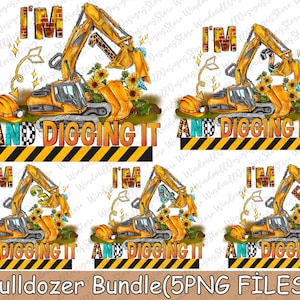 Jag är 2 och gräver png-paket, konstruktion png, födelsedagspaket png, grävmaskin png, pojkars födelsedag png, bulldozer png, digital nedladdning