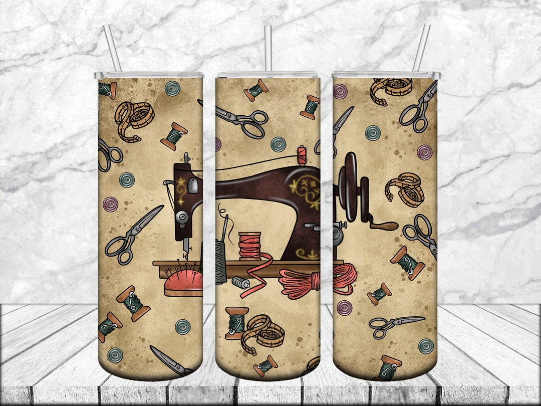 20 Oz Skinny Tumbler Sewing Sublimation Design PNG Instant DIGITAL Only ...