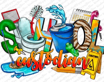 School Custodian png sublimation design download, back to school png, Custodian life png, Custodian png, sublimate designs download