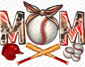 Baseball Mama, Baseball Clipart, transparente PNG-Datei für Sublimation, Baseball Mama Png, Baseball-Shirt-Design, Baseball Mama png, Baseball