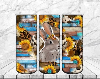 Rabbit Tumbler Png,Rabbit 20oz Skinny Tumbler Sublimation Designs PNG File,Rabbit Png,Rabbit Tumbler,Animal Tumbler,Rabbit Tumbler Design