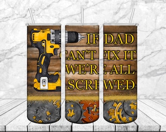 20 Oz Skinny Tumbler Sublimation Design, Tool Box, Mechanic, Tumbler Wrap, Sublimation Template, Father's Day,Men Fixer