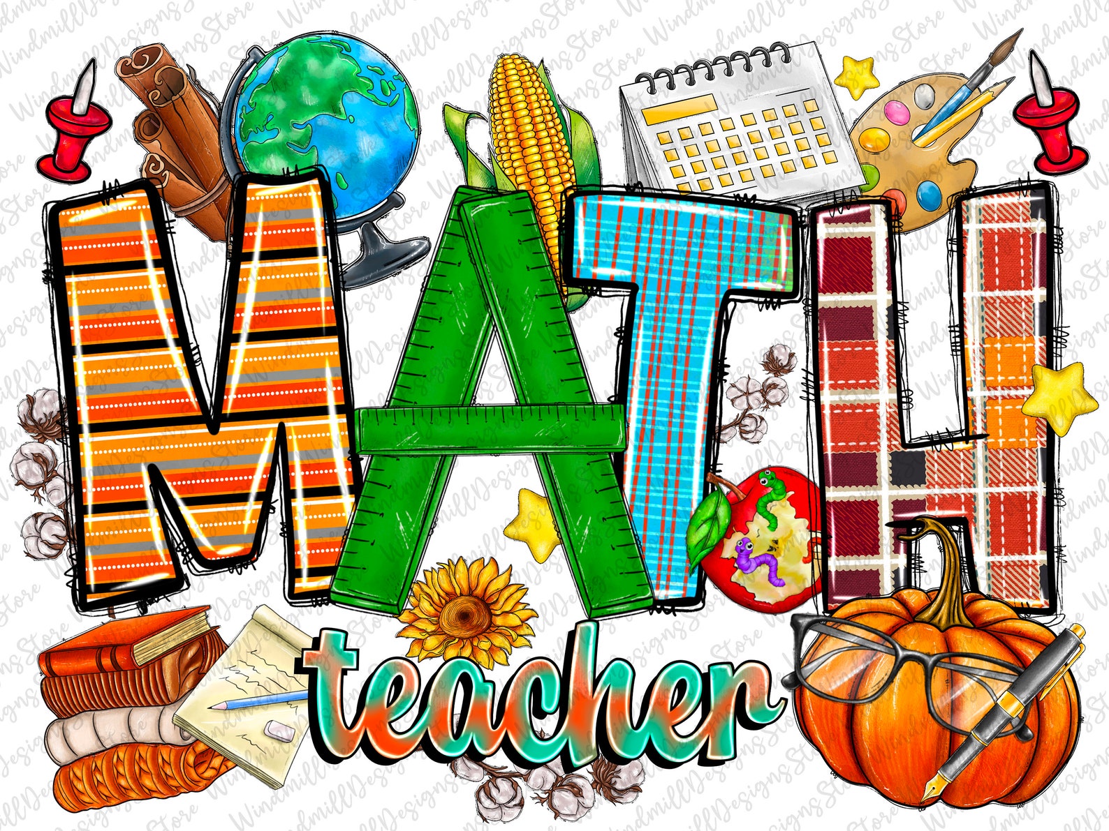 Math Teacher Fall Png Sublimation Design, Fall Vibes, Teacher Life ...