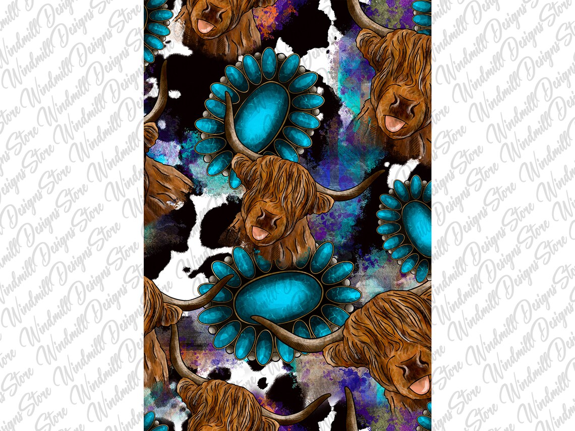 Highland Cow Car Air Freshener Pngcow Air Freshener Etsy