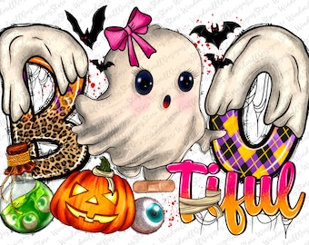Miss Boo Tiful Png, Bootiful Png, Ghost Png, Halloween Png, Kids Halloween, Boo Png, Spooky, Digital download, Sublimation Design