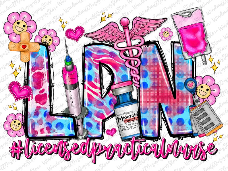 LPN-licensierad praktisk sjuksköterska png sublimeringsdesign för nedladdning, LPN-sjuksköterska png, sjuksköterskekärlek png, västerländsk LPN png, sublimerade designer för nedladdning bild 1