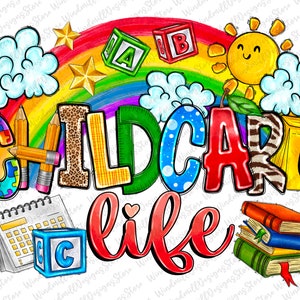 Childcare Life Png Sublimation Design, Childcare Png, Childcare Equipment Png, Children Life Png, Kindergarten Life Png, Digital Download