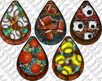 Sport Earrings Teardrop Bundle Png, Western Teardrop Png, Sport Teardrop Png, Western Teardrop Earrings Png, Instant Download,Sport Earrings