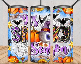 It's Spooky Season Tumbler Png, 20oz Skinny Tumbler Sublimation Designs, Halloween Tumbler Png, Pumpkin Png, Tumbler Sublimation Designs