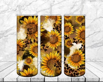 Sunflower Cowhide Tumbler Png Sublimation Design,Western Cowhide Tumbler Png,Sunflower 20oz Skinny Tumbler Png,Western Tumbler Png Downloads