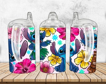 Stitch 12 oz sippy cup png, sippy cup western designs, Stitch sippy cup wrap png, sippy cup sublimation designs downloads