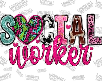 Social Worker png sublimation design download, western Social Worker png, Social Worker png, sublimate designs download