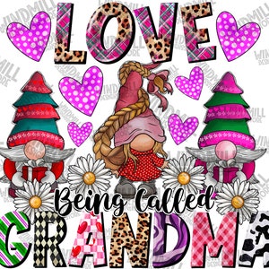 Personalized Love Being Called Grandma Canvas - Up to 14 Kids - Gift Idea For Nana/Mama/Kids main image 1